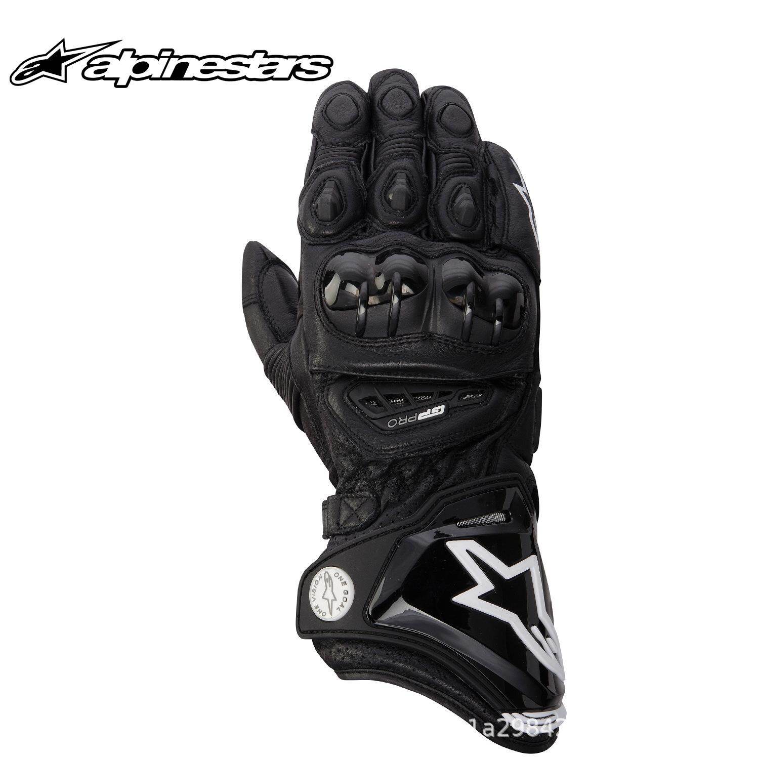 ALPINE Star ถุงมือรถจักรยานยนต์ถุงมือแข่งมืออาชีพยาวถุงมือรถจักรยานยนต์ Hard Shell หนังถุงมือขี่จักรยาน Anti-Fall ALPINE Star ถุงมือรถจักรยานยนต์ถุงมือแข่งมืออาชีพยาวถุงมือรถจักรยานยนต์ Hard Shell หนังถุงมือขี่จักรยาน Anti-Fall