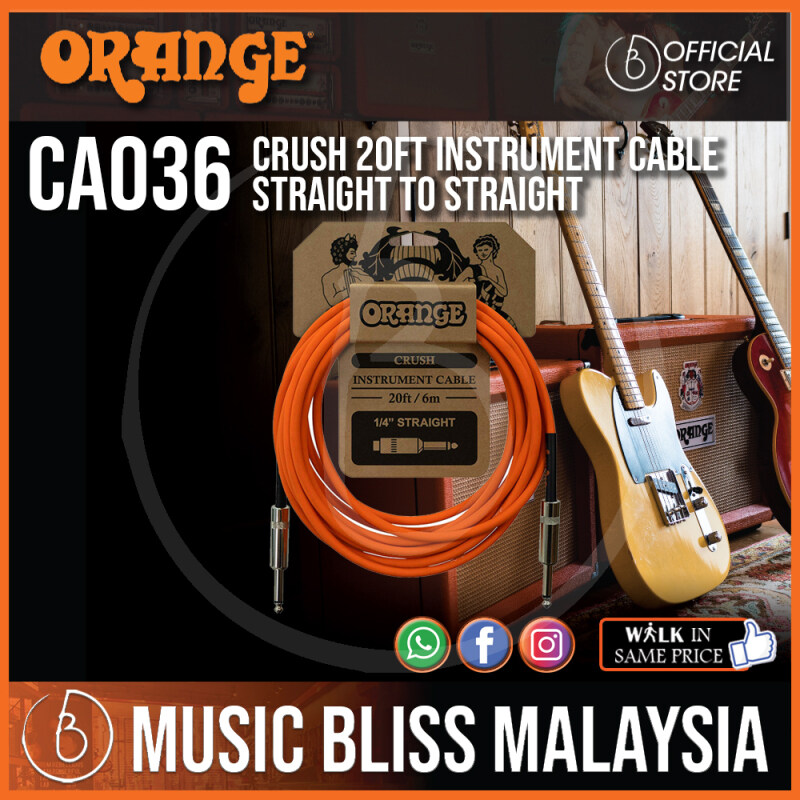 Orange Crush 20ft Instrument Cable Straight to Straight (CA036) Malaysia