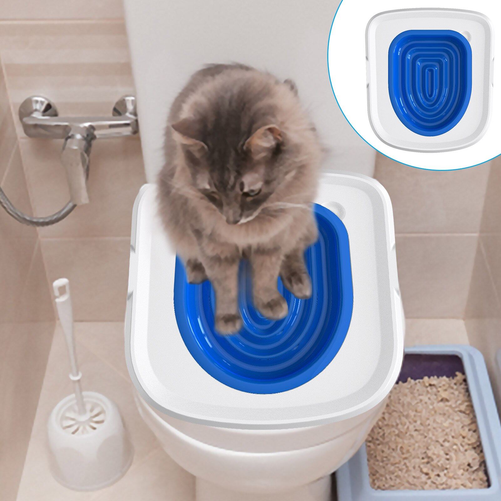  litter box puppy cat litter mat cat toilet trainer