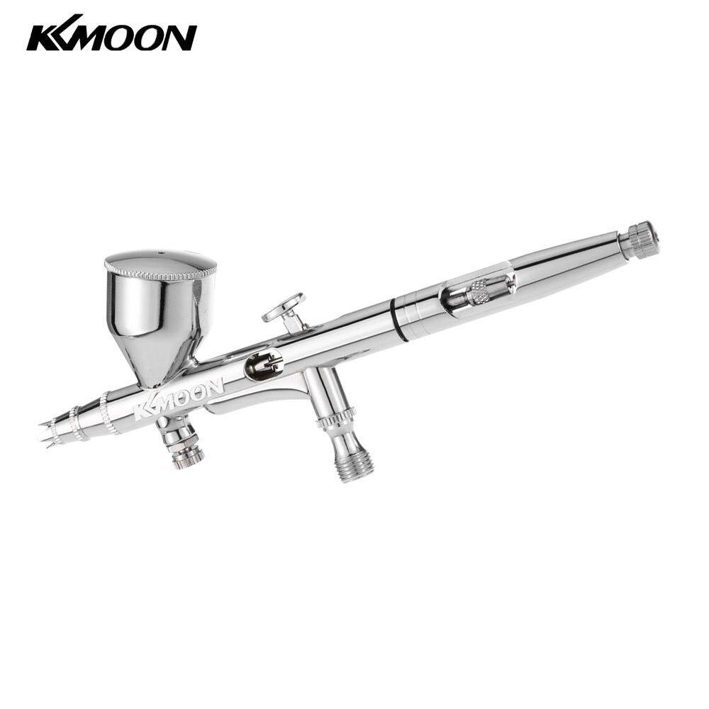 KKmoon Gravity Feed Dual-Action Airbrush Kit Set for Art Craft Paint Hobby Model Body Nail Air Brush 0.2/0.3/0.5mm 9cc