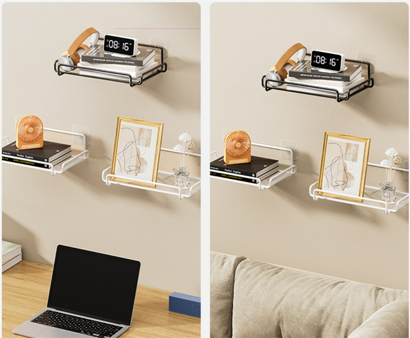 SXH Router Placement Rack Non Perforated Wall Projector Wall Mounted Tv Set-Top Box Storage Rack Wall Mounted Storage
