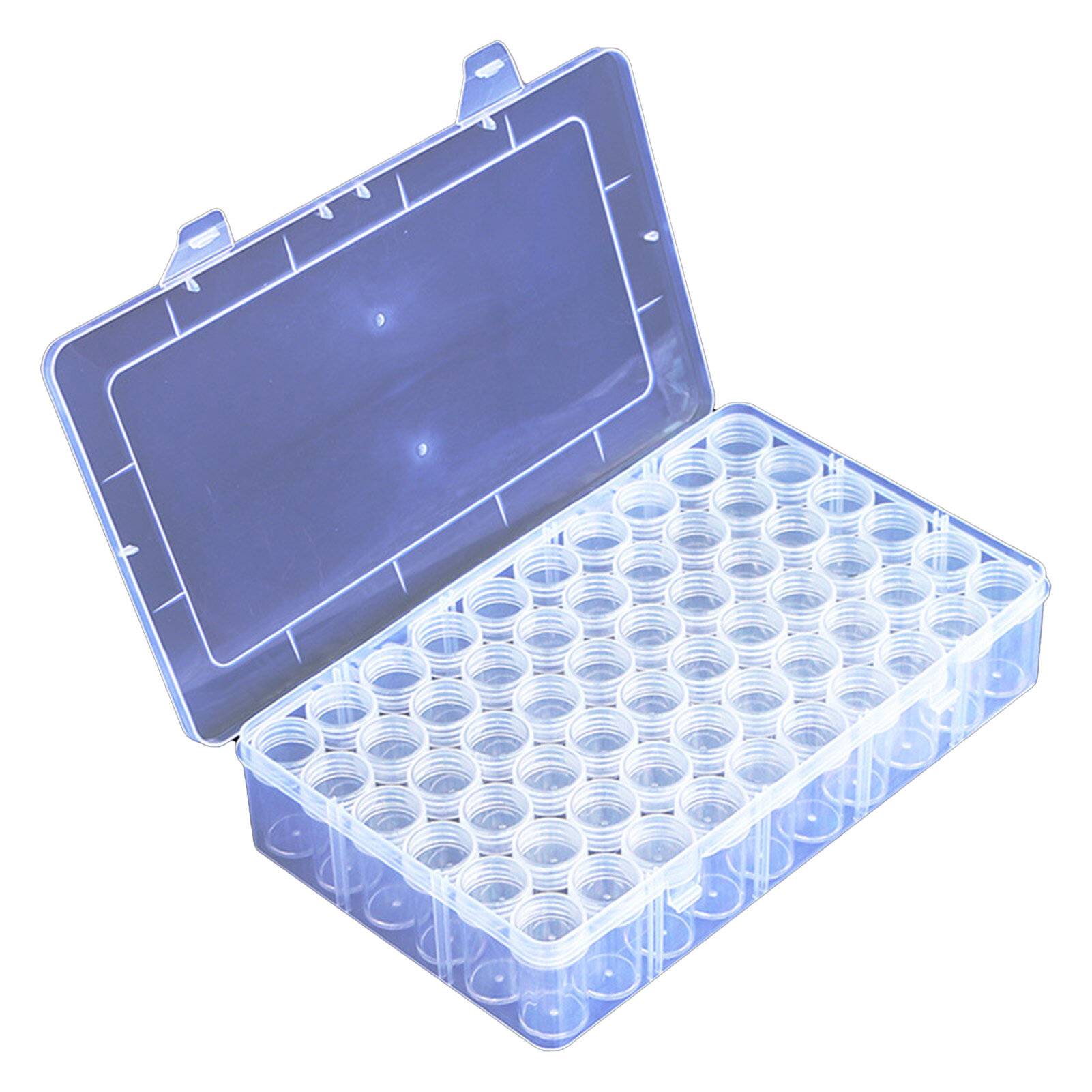1 Set Pp Wide Application Diamond Painting Storage Box Portable Anti-Scratch Nail Art Storage Box Craft Tool24/60 Grid Diamond Painting Storage Box Round Diy Bottled Diamond Box Nail Storage Box