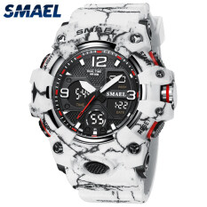 SMAEL Top Brand Mens Original Watch Military Casual Waterproof Sport Chrono Date LED Light Quartz Rubber Strap Men Fashion Watch