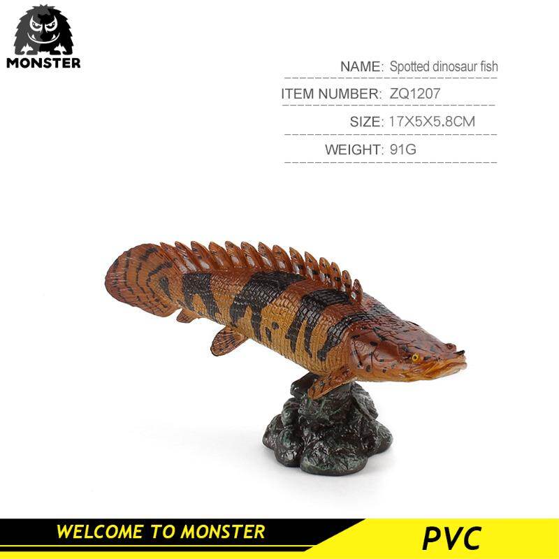 Monster New Export Marine Life Fish Model Crocodile Gar Piranha Dinosaur Fish With Base Creative Science And Education Solid Ornaments Animals Action Figures Figurine Pvc Miniature Collection Toys Action Figures Educational Kids