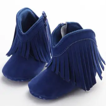 baby girl fringe boots