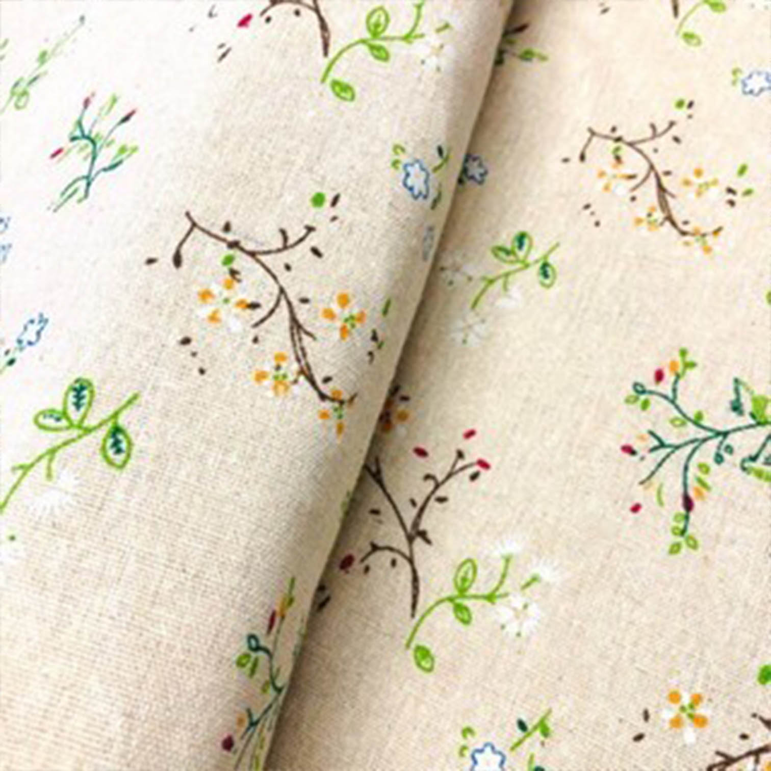 Flower Cotton Linen Fabric Kain Diy Cloth Lazada