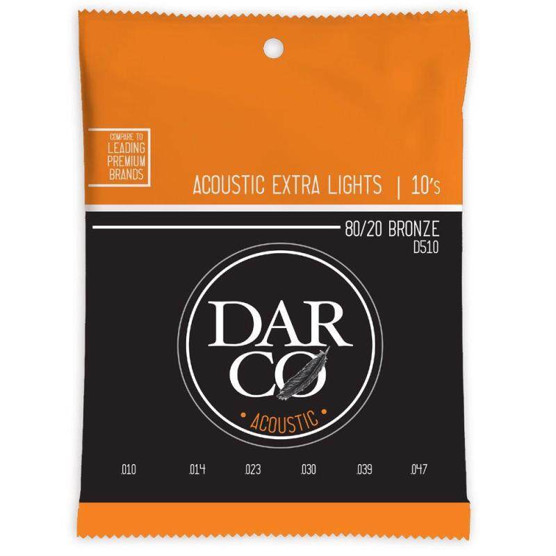 Martin Darco D510 80/20 Bronze Acoustic Guitar Strings Extra Light 10-47 Malaysia