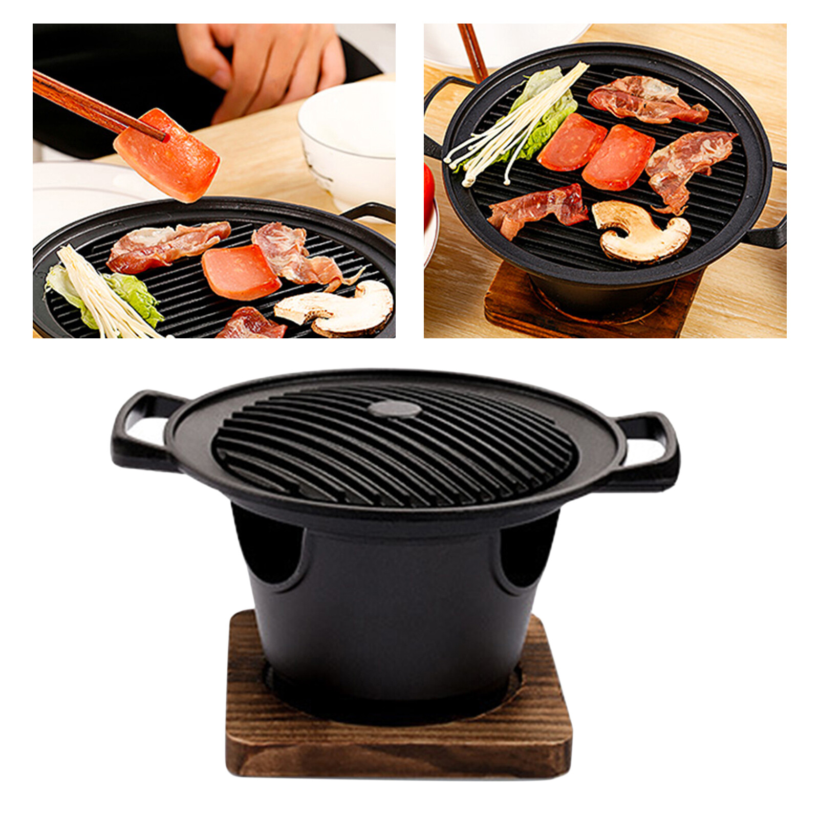 Baoblaze Mini Japanese Style BBQ Grill Alcohol Stove Roasting Meat Outdoor Picnic Cooker Tools