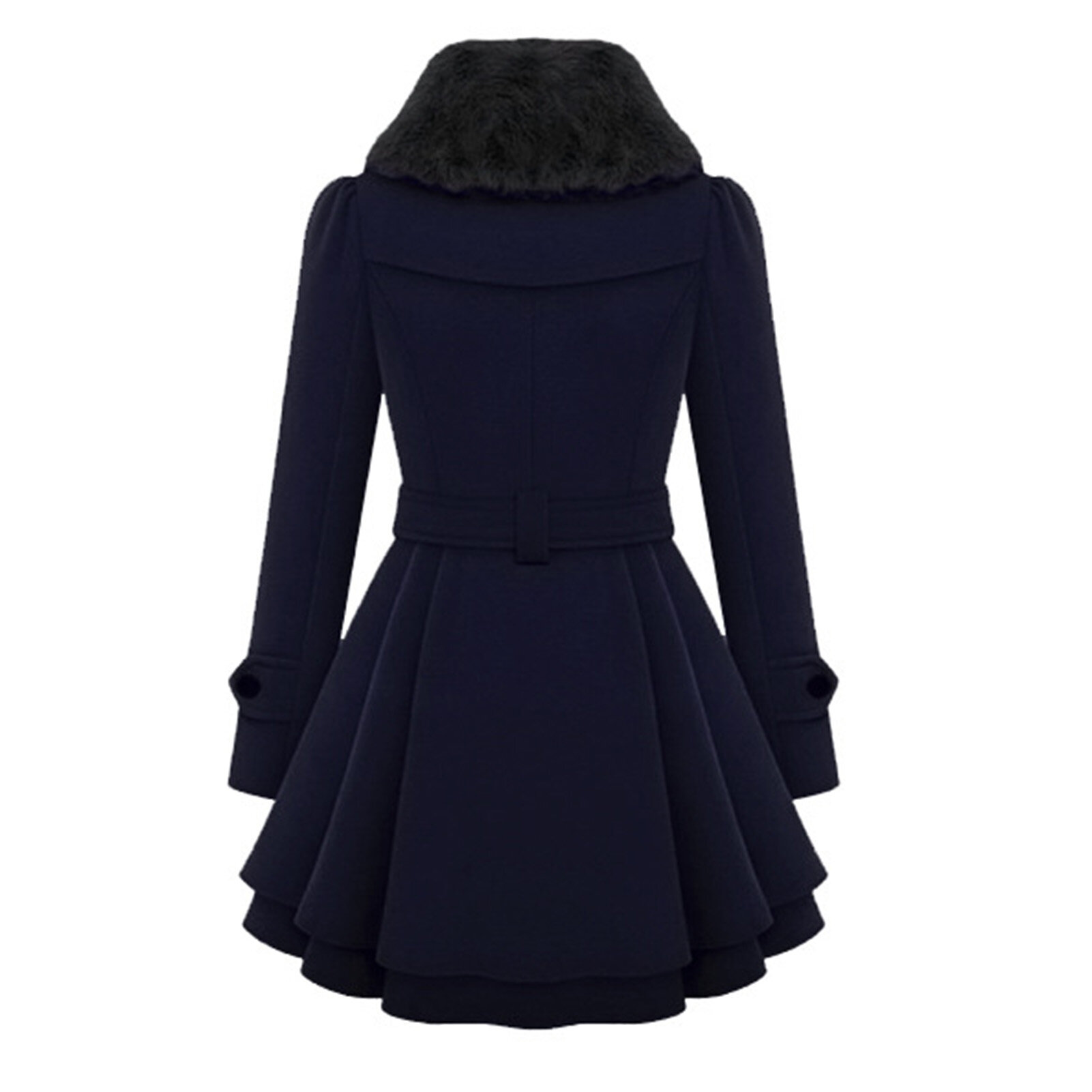 Miles Women Trench Coat Double Breasted Belt Autumn Winter Korean Style Slim Lapel Overcoat for Office Simple Oversize Coat