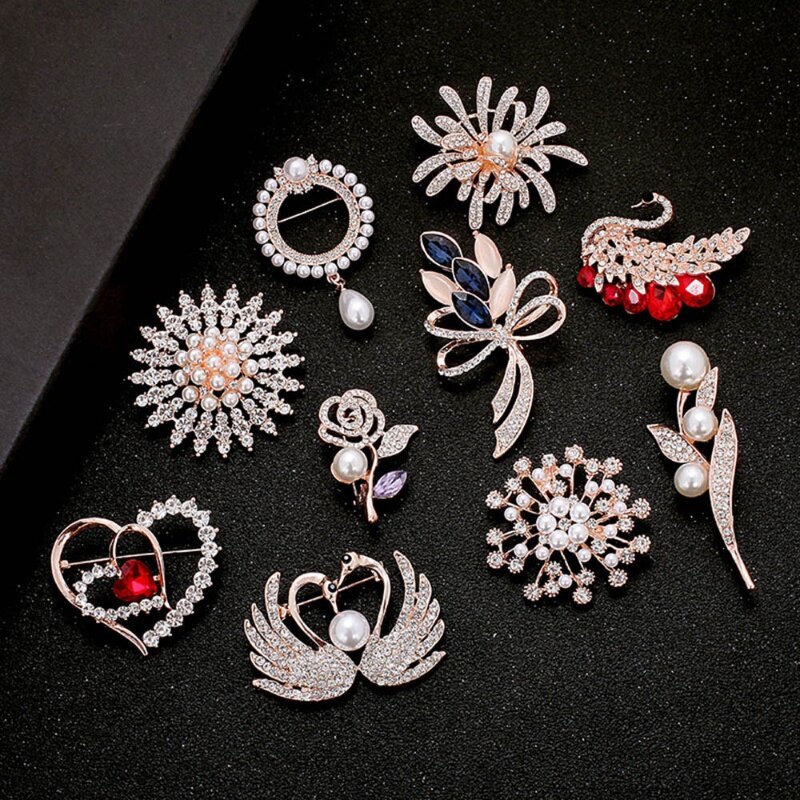 Cute Artificial Pearls and Floral Pins