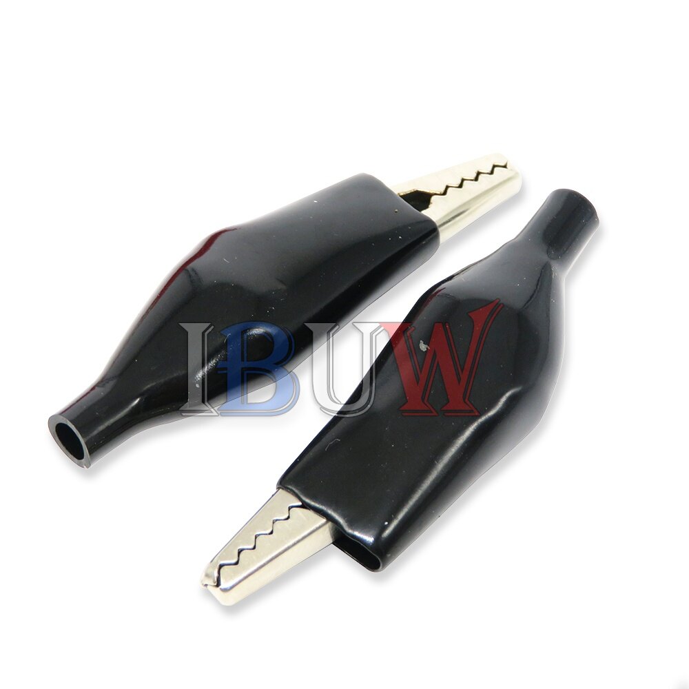 Kẹp điện Cá Sấu kẹp cá sấu 45mm thử nghiệm đầu dò mét đen đỏ với kẹp thử điện Mũ bịt bằng nhựa ibuw