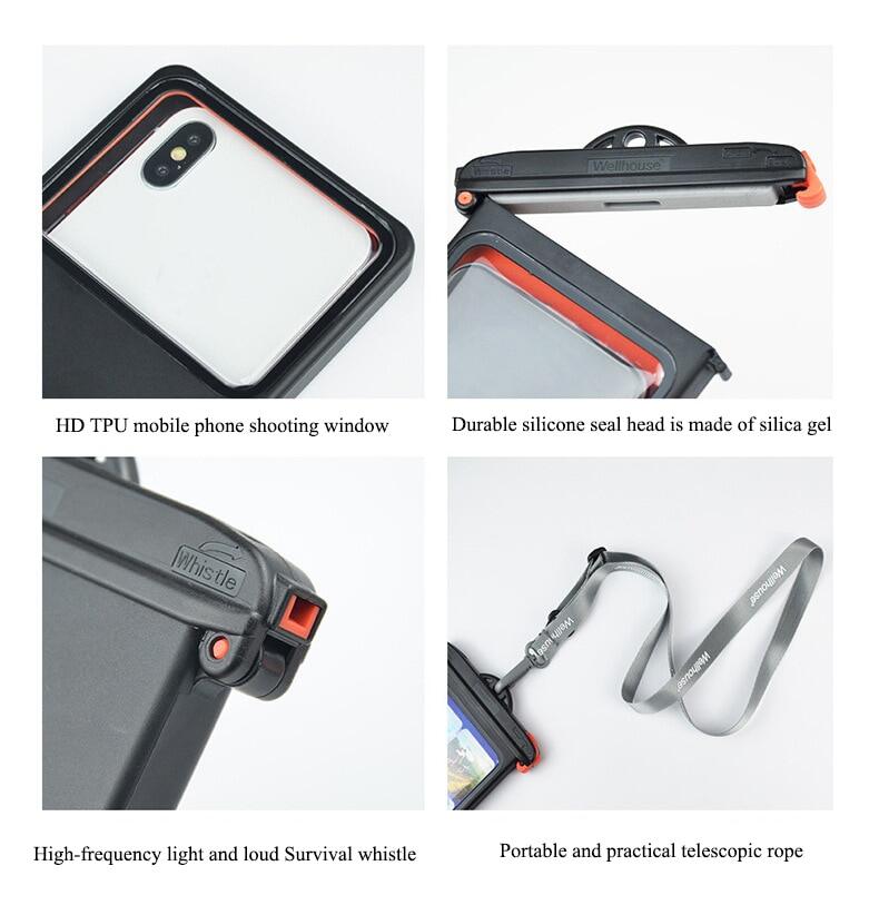 ที่ดีที่สุด-Tech Anti-Falling กันน้ำโทรศัพท์มือถือกระเป๋าว่ายน้ำเคสโทรศัพท์ใต้น้ำ Seal Snowproof Touch กระเป๋าด้านล่าง6.9นิ้วสำหรับ Xiaomi Poco Realme
