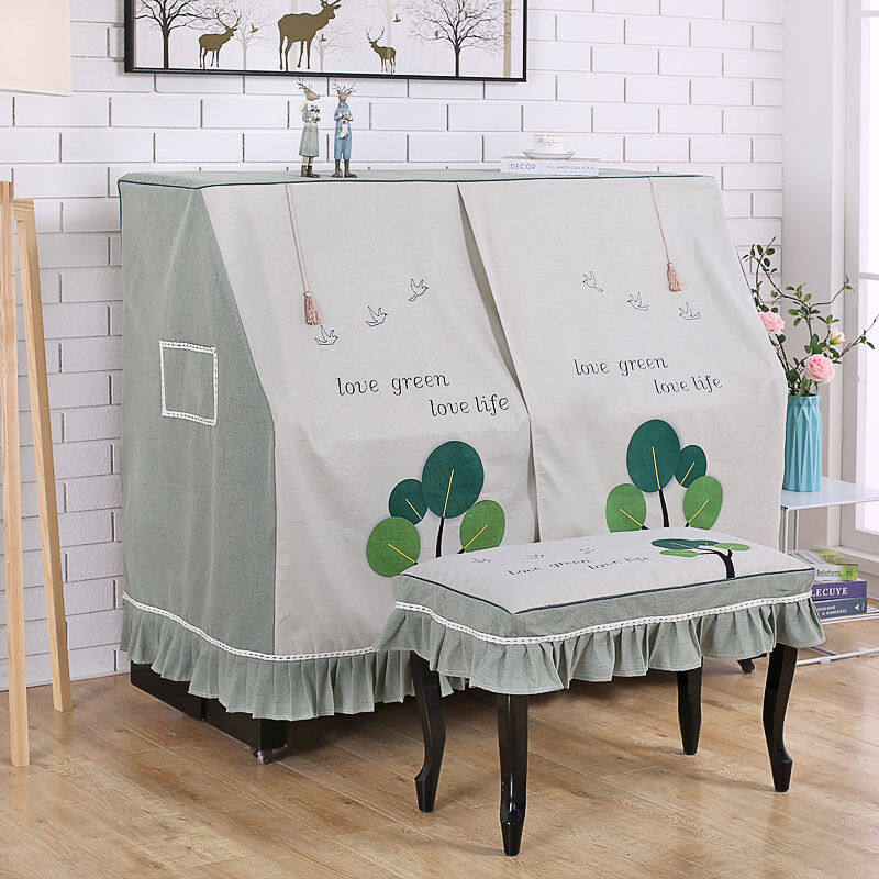 2020-newCloth art piano piano cover contracted princess cloth cover the Nordic piano cover all contemporary and contracted piano sets of half cover Malaysia