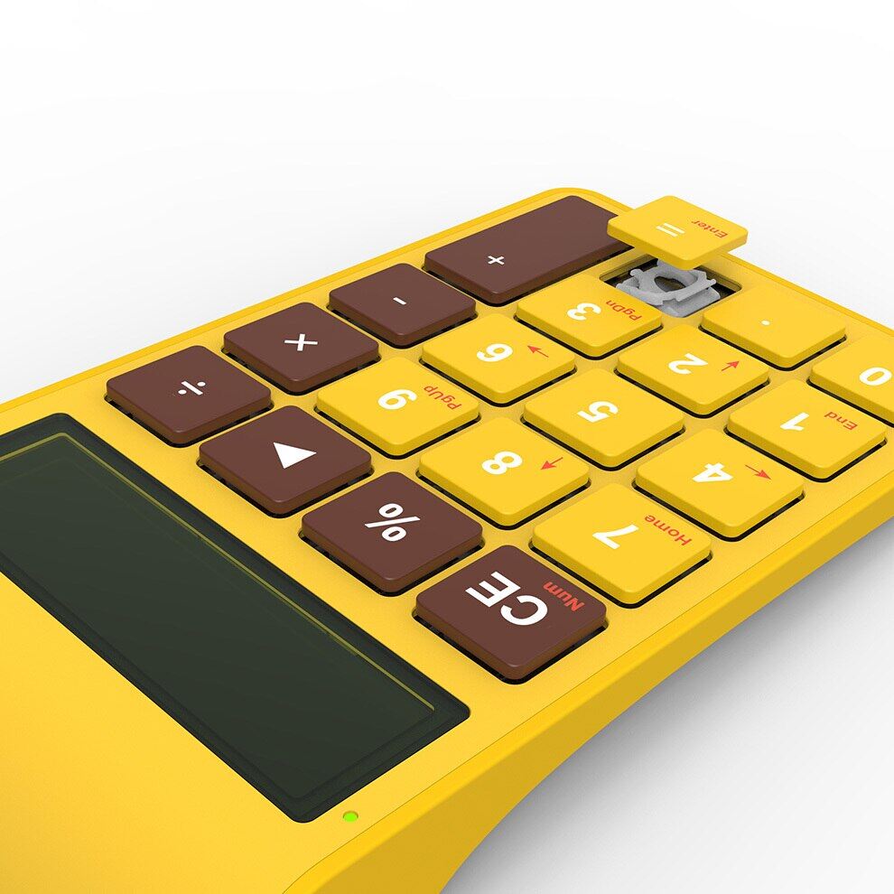 JOMAA Bluetooth keyboard Numeric Keypad With Calcilator Function Portable Wired Number Keypad 2 in 1 Wired Numeric Keypad LCD Screen Number Keyboard with Accounting Calculator For PC / Laptop / Surface USB port