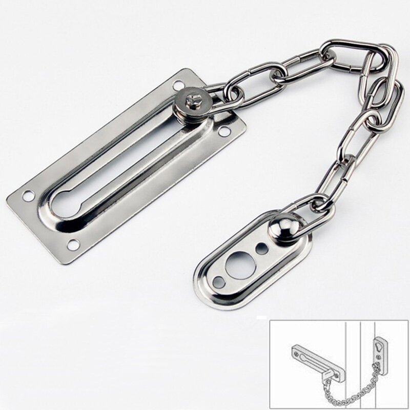 [Ready stock] KIPRUN Bolt Locks Security Guard Chain Bolt Locks Safety Slide Bolt Door Chain Lock Guard Tone Cabinet Latch -theft Door Hardware