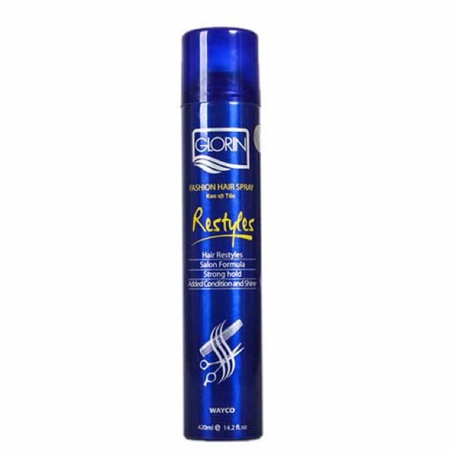 🌹Keo xịt tóc cứng Glorin Restyles - 420ml