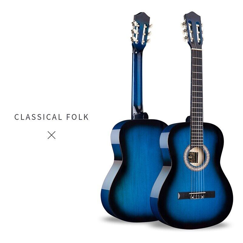 High Quality 38 Inch Acoustic Guitar 19 Frets 6 String Basswood Guitars For Beginner With Picks Tuner Full Accessories Sets Malaysia
