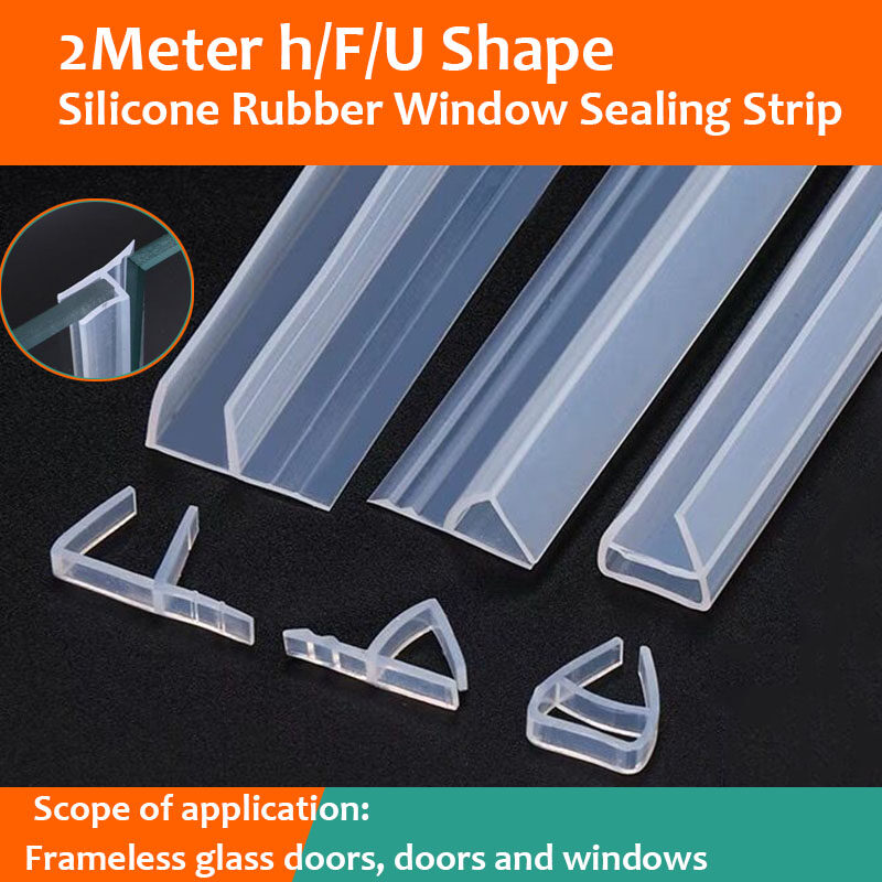 1M 6-12mm F U h Shape Window Glass Door  Sealing Strips Silicone Rubber Seal 