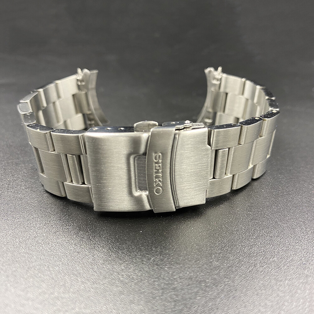 4LANGLEY 316L Solid Stainless Steel Watch Band for Seiko SKX007 Jubilee Oyster Bracelet Curved End S