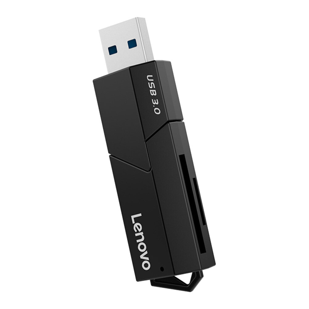 Lenovo D204 Portable 5Gbps USB 3.0 Card Reader 2 in 1 SD TF Memory Cards Adapter for Computer PC