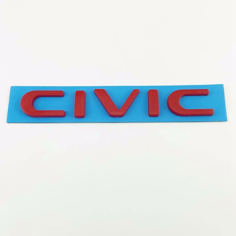 For honda 11th generation civic letter logo 2021 2022 2023 2024 rear trunk emblem car back sticker 3d abs badge renew