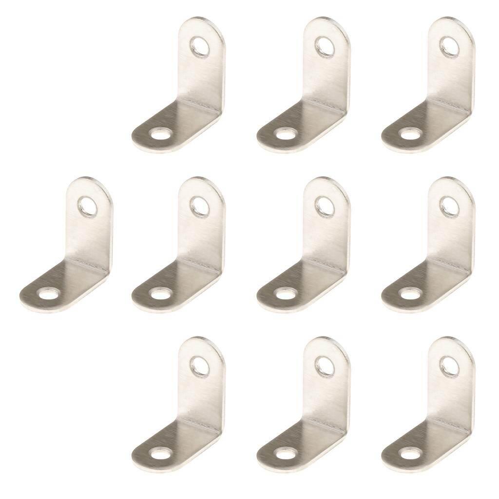 Loviver Steel Heavy Duty L Corner Brace Joint Angle Bracket, Shelf Bracket Wall Hanging Angle Bracket, Pack of 10