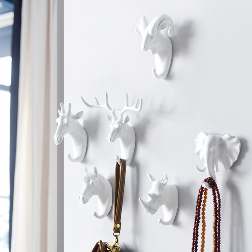 Loozykit Wall Hooks Animal Shape Wall Hanging Clothes Keys Hanging Hooks