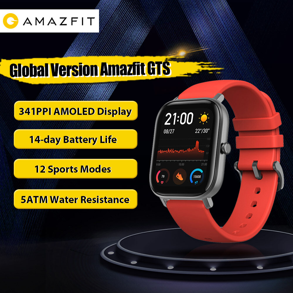 Global Version Amazfit GTS Smart Watch GPS 12 Sports Modes 5ATM Waterproof  Swimming Smartwatch Music Control for Xiaomi iOS Phone | Lazada Singapore