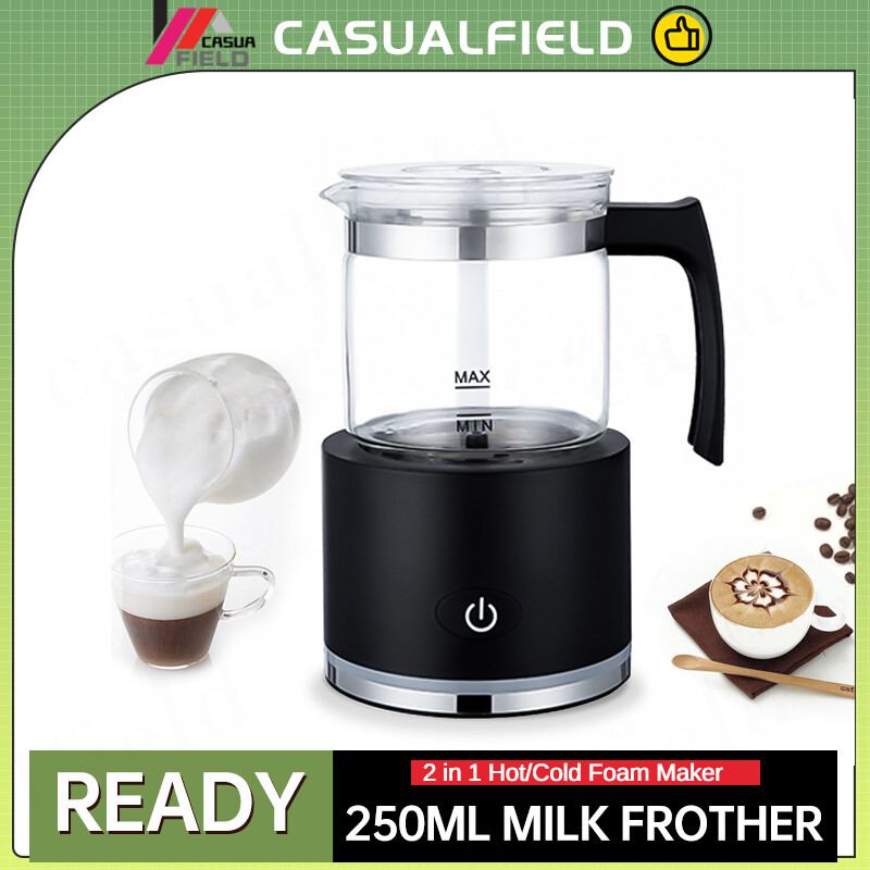 Detachable Milk Frother 8.45oz/250ml Electric Milk Frother and Steamer with Touch Control 600W Silent Operation 2 in 1 Hot/Cold Foam Maker for Espresso Hot Chocolate Milk