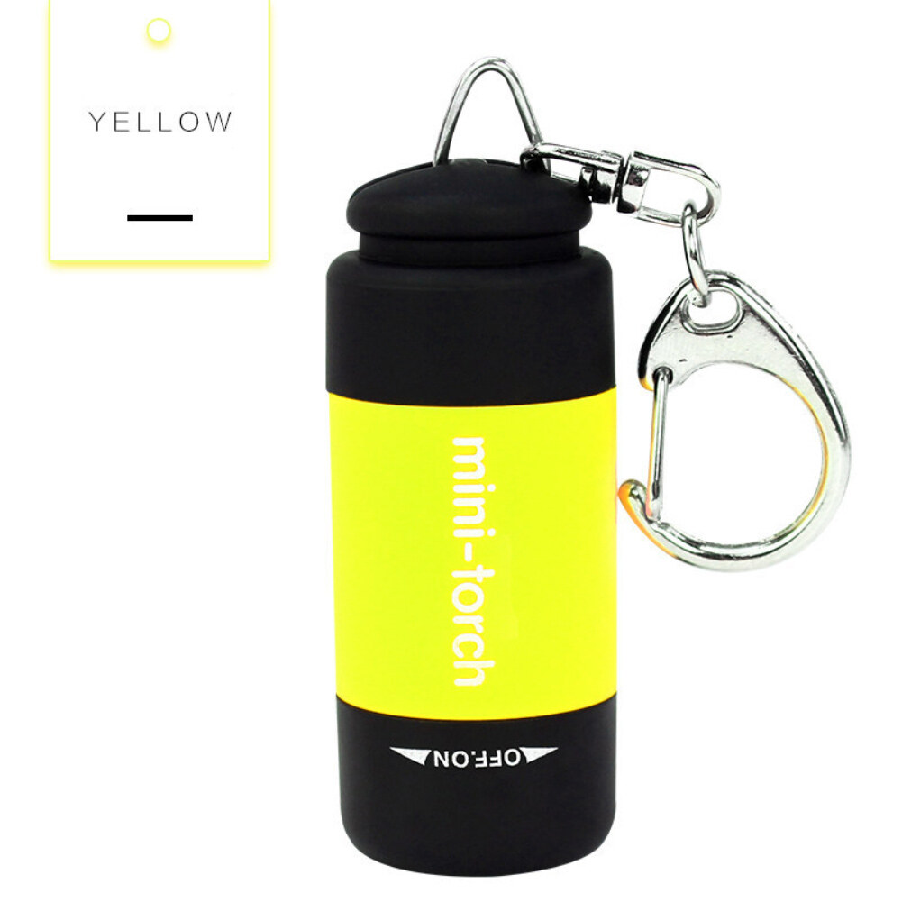 ROMAHOME Portable Mini Flashlight USB Rechargeable Keychain Torch Light Outdoor Backpacking Camping Hiking Tool