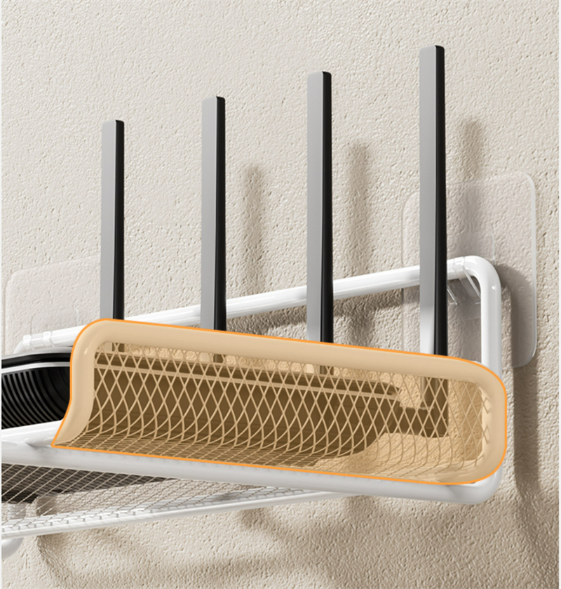 SXH Router Placement Rack Non Perforated Wall Projector Wall Mounted Tv Set-Top Box Storage Rack Wall Mounted Storage