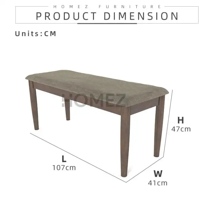 Homez Solid Cushion Bench Chair Living Room Sofas Chair Hmz Fn