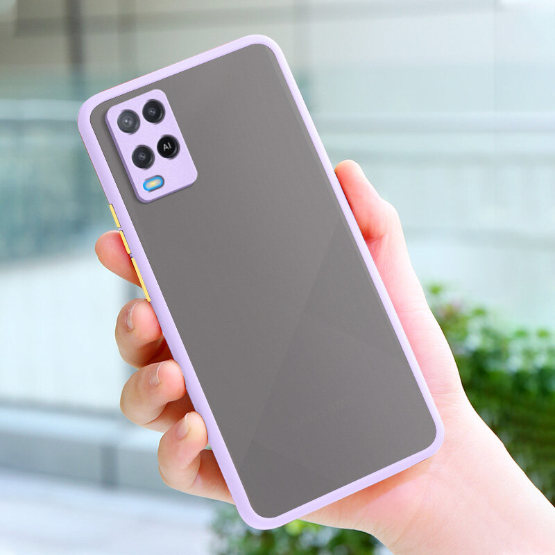 YBD Precision camera protection case For Oppo A54 2021 Casing multiple colour Matte Hard PC Back Cover Shockproof Phone Case