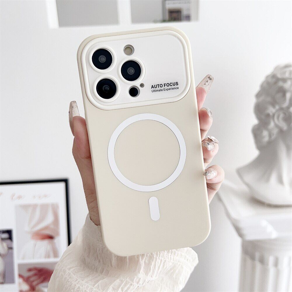 HOCE Matte Skin Feel Phone Case For iPhone 14 Plus 11 12 13 Pro Max Solid Color Magsafe Camera Protection Wireless Charge Shockproof Cover