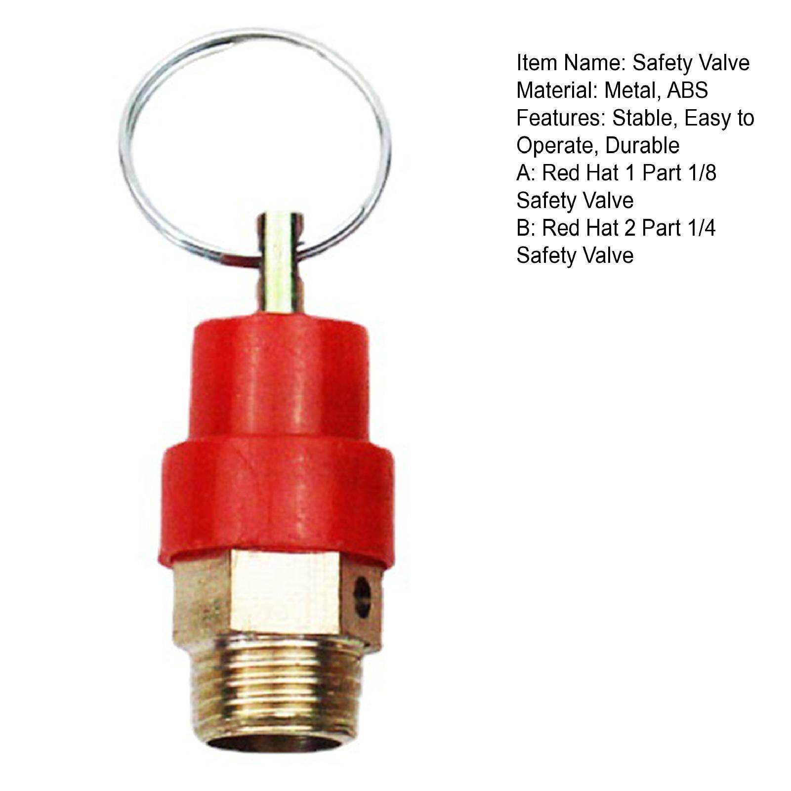 EMachinery Air Compressor Safety Valve Male Thread Pull Ring Air Compressor Pressure Relief Valve Factory Supply Exhaust Valve Male