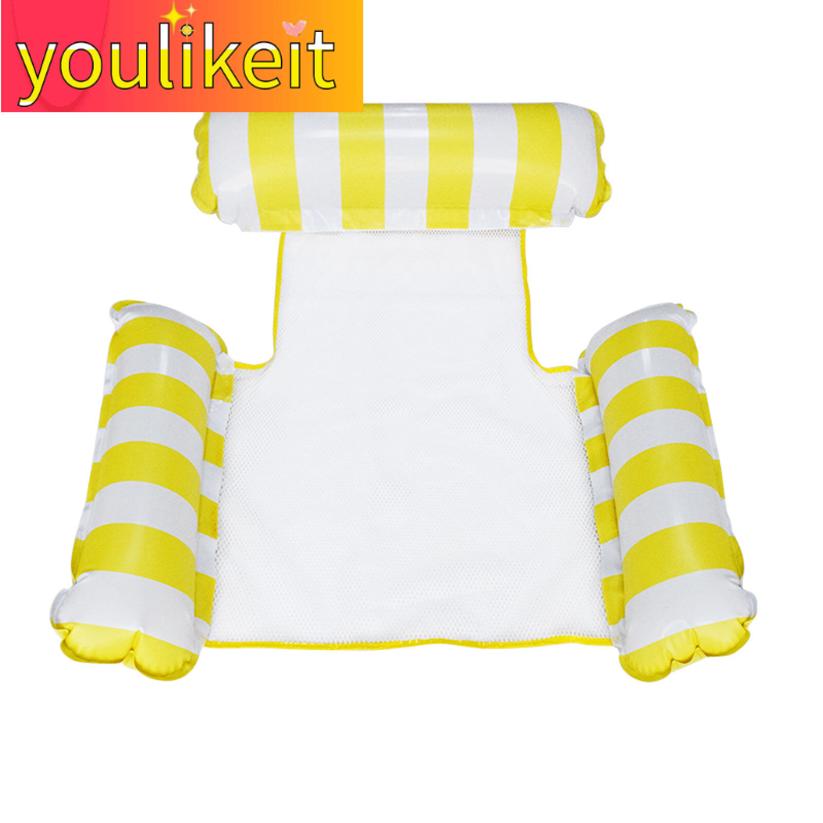Pool Hammock Floating Bed Inflatable Mattresses PVC Soft Nylon Mesh Lounge Chairs Lake Water Sports Toys Portable Outdoor Beach Recliner