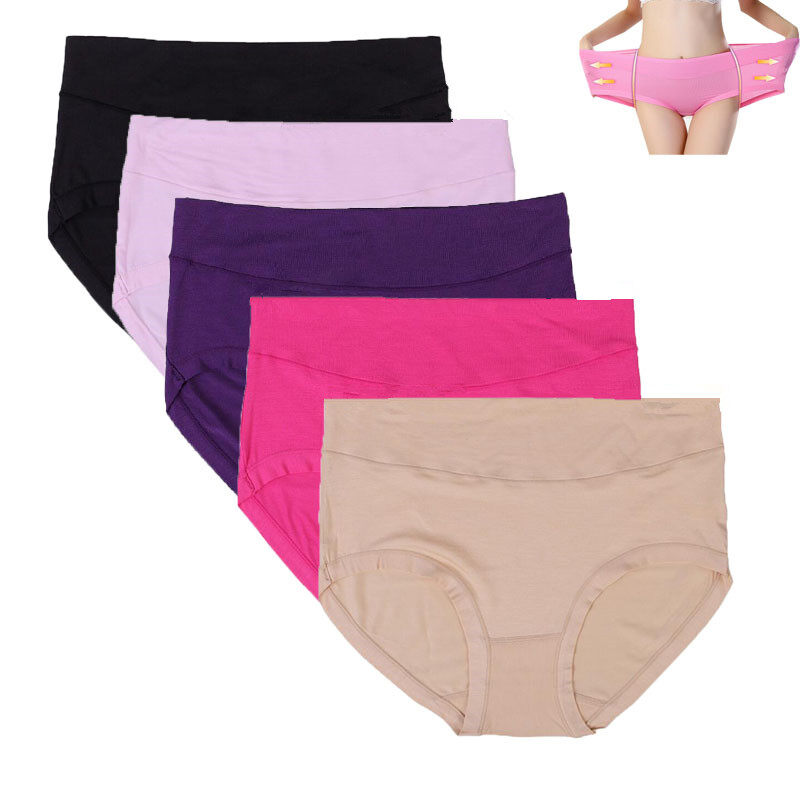 Yingbao 5pcs 35-125kg Panties Women Plus Size Ladies Modal Cotton Underwear  XL XXL XXXL XXXXL XXXXXL