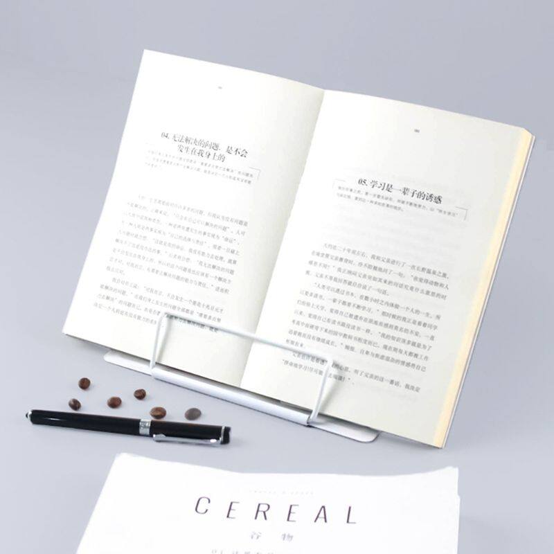Portable Metal Adjustable Reading Book Holder Support Document Shelf Bookstand