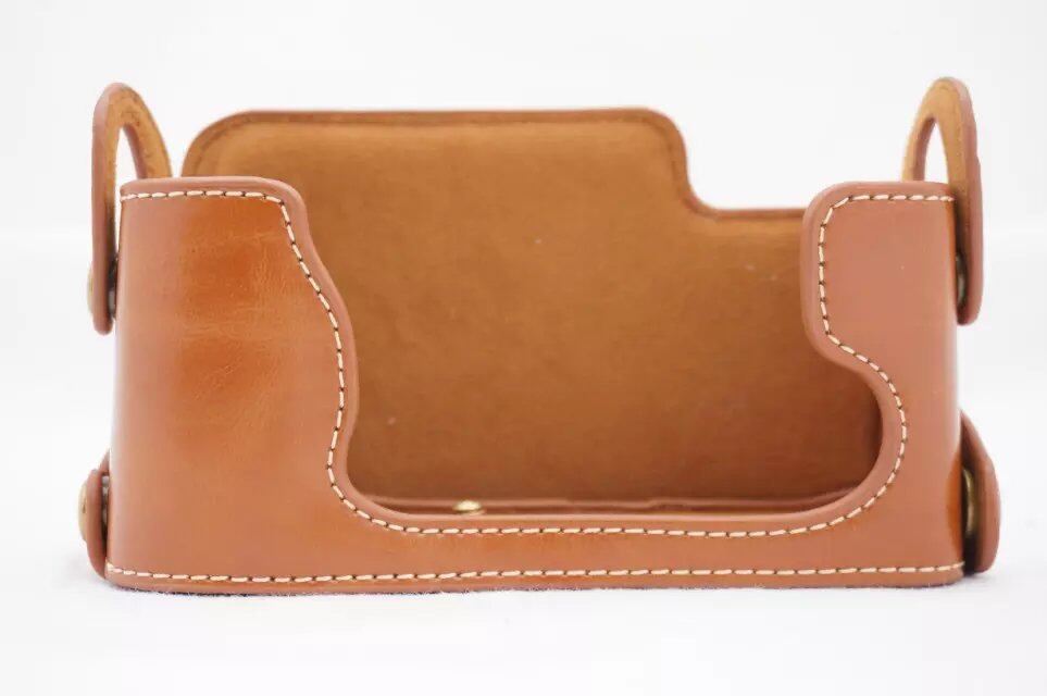 Pu leather camera bag half body cover battery for fujifilm fuji xa3 xa5 xt1 xt2 xt3 xt10 xt20 xt30 xe1 xe2 xe3 xa7 xpro3