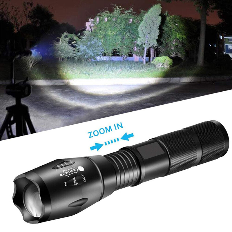 LED Flashlight T6 Tactical Flash Light Mini Torch Lanterna Zoomable Waterproof Flashlight Bike