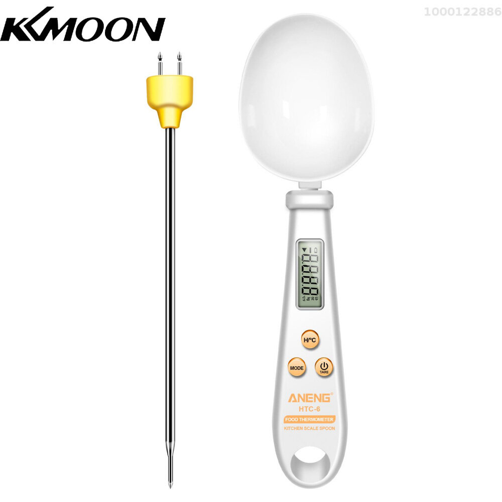 KKmoon ANENG HTC-6 Multifunctional Digital Display 2-in-1 Electronic Scale Measuring Spoon Weighing Gram Meter Measuring Spoon Scale