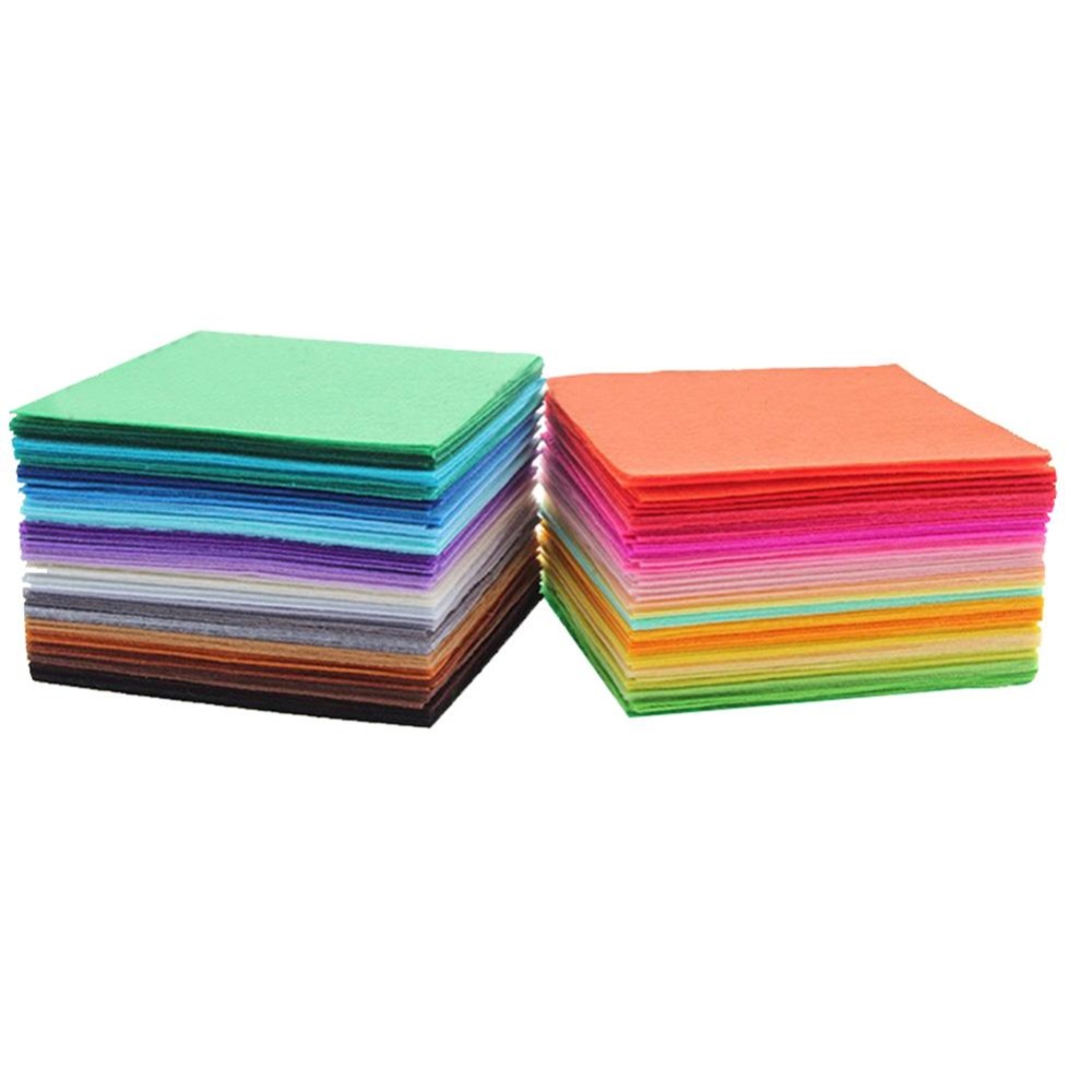 【Winnereco】40 Chiếc Vải Polyester 10X10Cm Vải Nỉ Thủ Công Tự Làm May Phụ Kiện