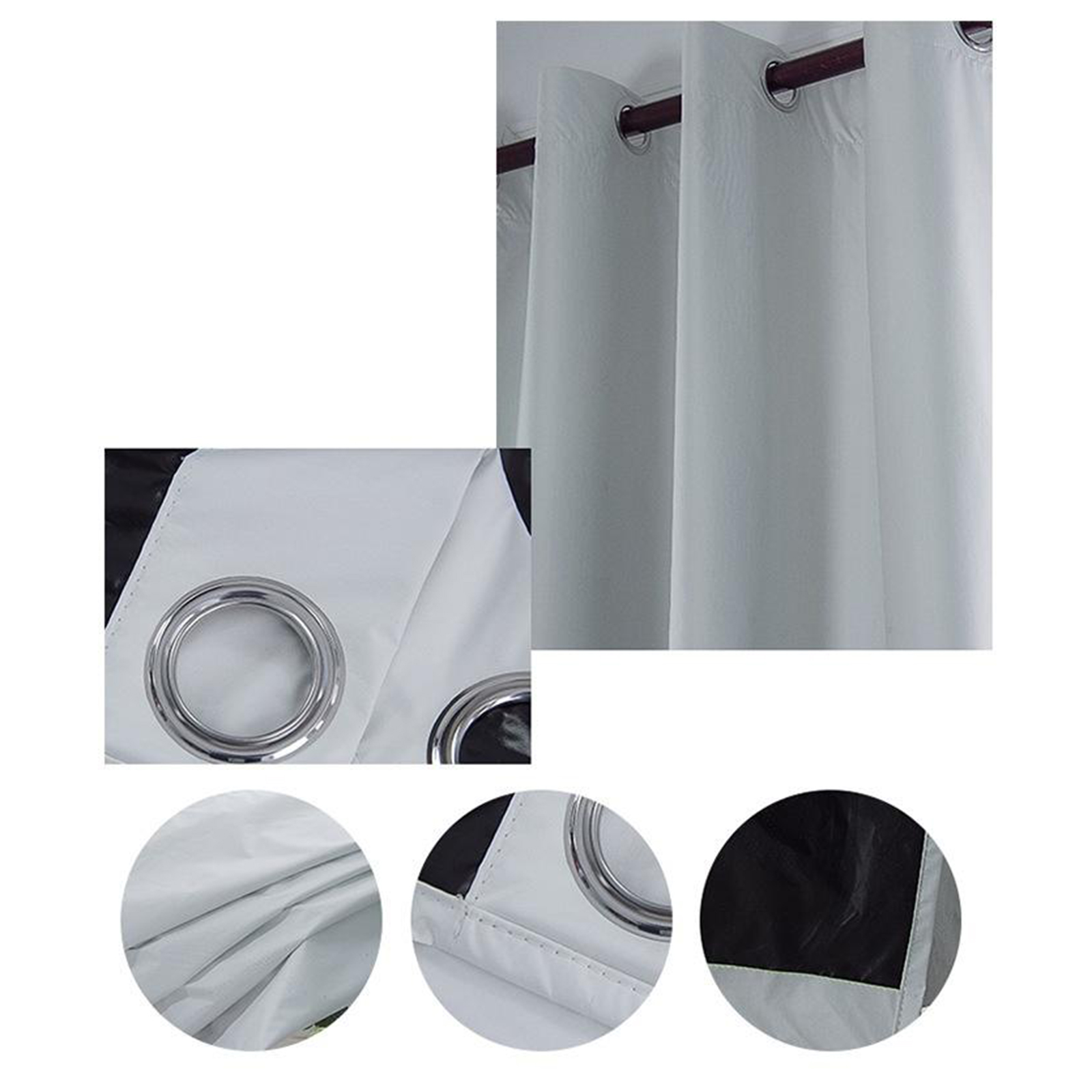 Baoblaze Waterproof Thick Fabric Outdoor Curtain Patio Public Divider Blackout Drape