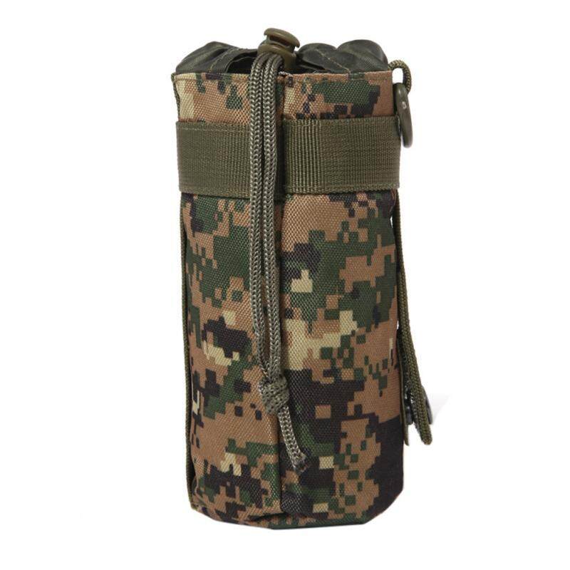 Outdoor Tactical Camouflage Water Bottle Carrier Bag Camping Hiking Holder Pouch