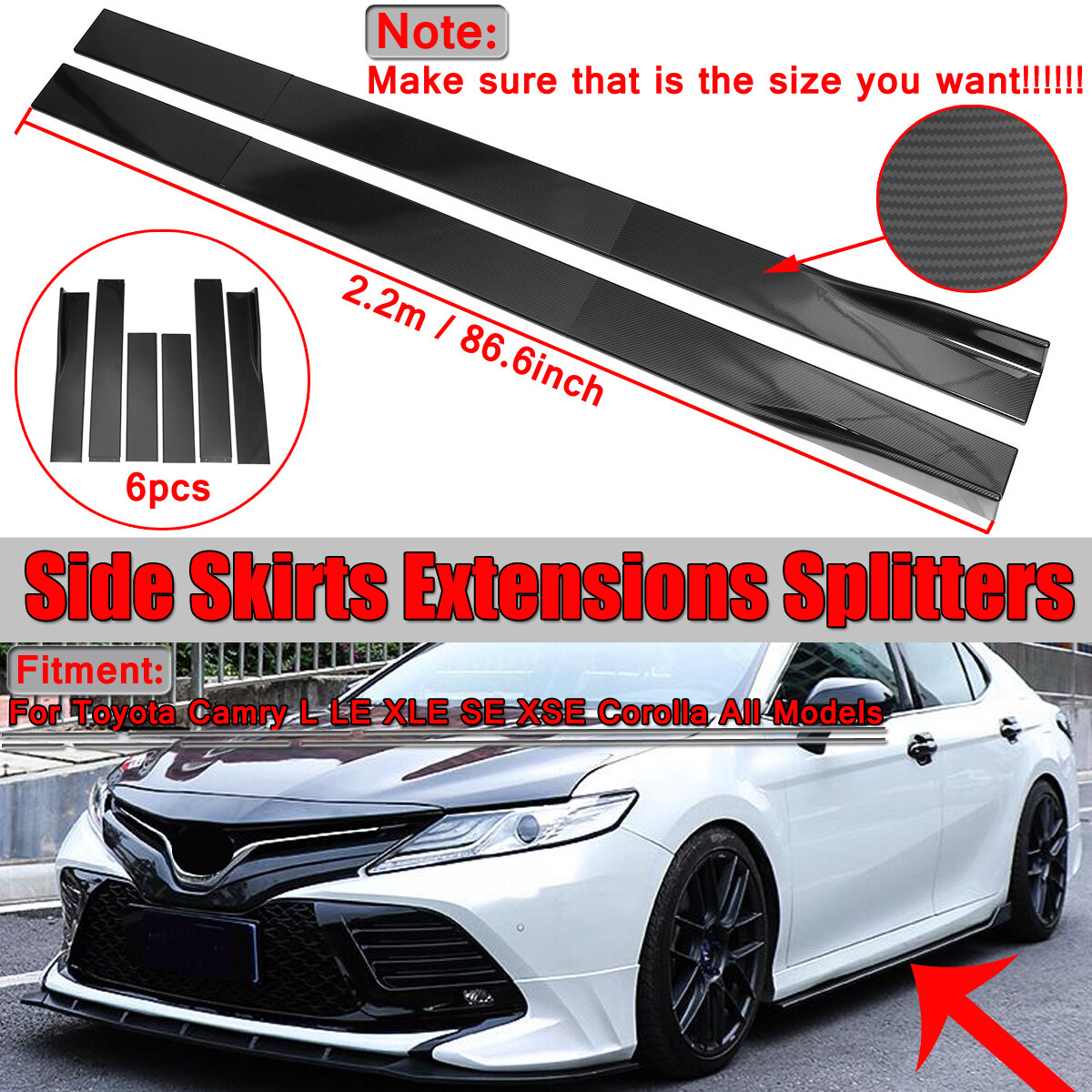 yofer side skirts camry