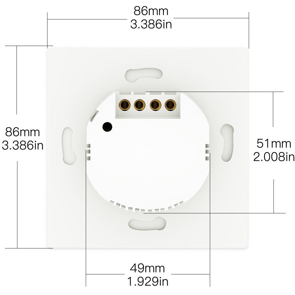 MOES WiFi Smart Push Button Switch 2-Way RF433 Wall Panel Transmitter Kit Smart life Tuya App Control Works with Alexa Home