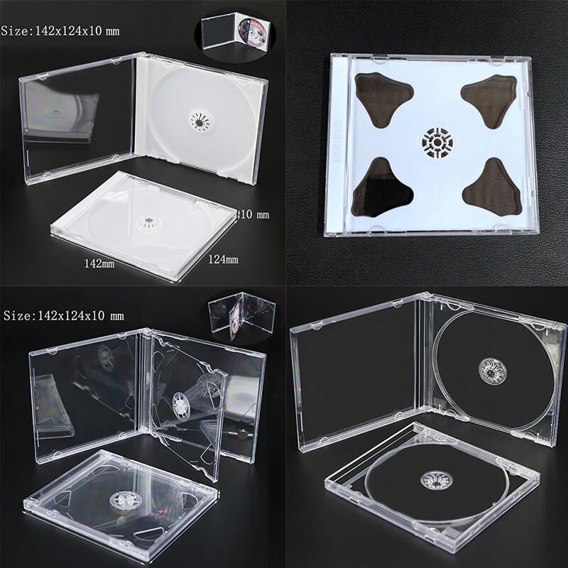 aiqinhaimaoyi Plastic DVD Case Portable CD Storage Box CD Package Case Durable DVD Box Thickened CD DVD Disc box