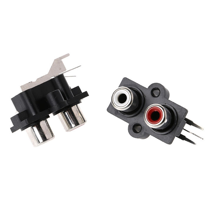 Jack AV Âm Thanh Audio 2 Lỗ 1 Trắng 1 Đỏ AV2
