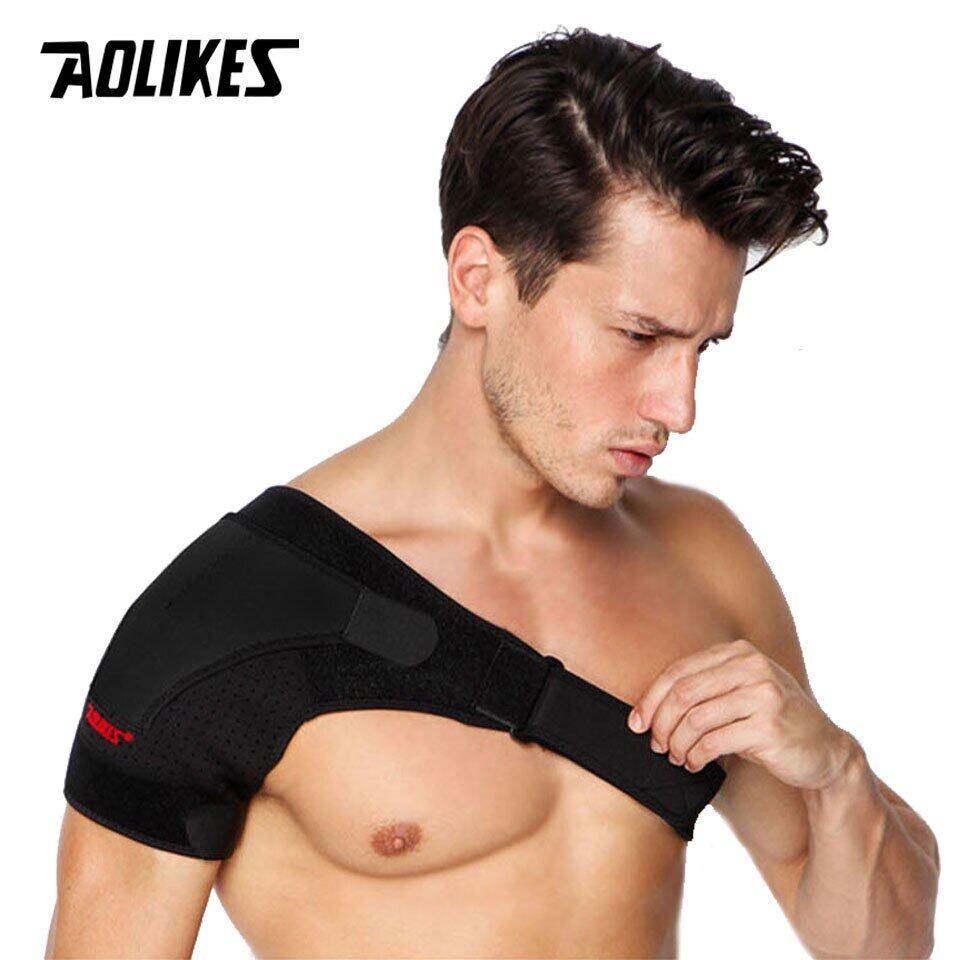 AOLIKES Adjustable Left Right Shoulder Support Bandage Protector Brace Joint Pain Injury Shoulder Strap Guard Strap Wrap Belt