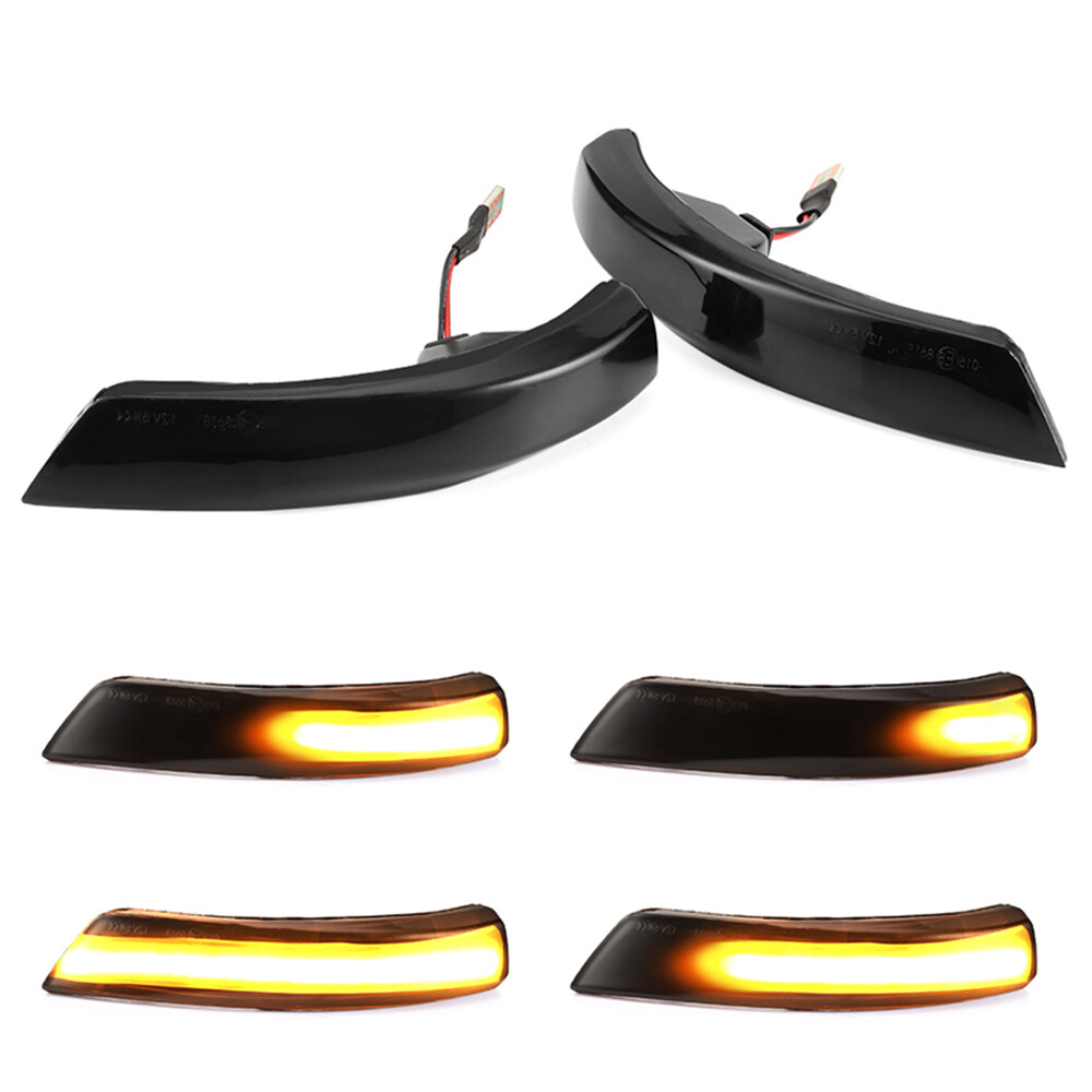 2pcs Dynamic Turn Signal Light LED Side Wing Rearview Mirror Indicator Blinker Light Replacement For Ford Fiesta Mk7 B-Max 2008-2017